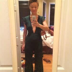 Reformation Dark Green Jumpsuit
